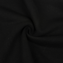 Ткань Футер 3-х нитка, Петля, цвет Черный (на отрез)  в Рыбинске