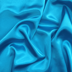 *Ткань Атлас-сатин, цвет Голубой (на отрез)  в Рыбинске