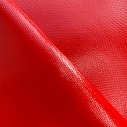 Ткань ПВХ 600 гр/м2 плотная, Красный (Ширина 150см), на отрез  в Рыбинске