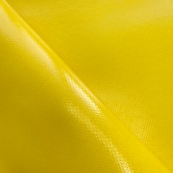 Ткань ПВХ 600 гр/м2 плотная, Жёлтый (Ширина 150см), на отрез  в Рыбинске