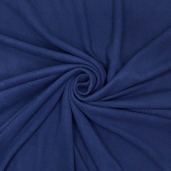 Ткань Флис Односторонний 130 гр/м2, цвет Темно-синий (на отрез)  в Рыбинске