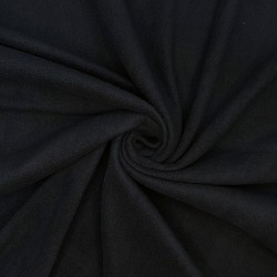 Ткань Флис Односторонний 130 гр/м2, цвет Черный (на отрез)  в Рыбинске