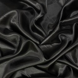 Ткань Атлас-сатин, цвет Черный (на отрез)  в Рыбинске