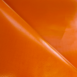 Тентовый материал ПВХ 450 гр/м2, Оранжевый (Ширина 160см), на отрез  в Рыбинске, 450 г/м2, 699 руб