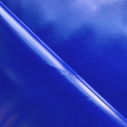 Ткань ПВХ 450 гр/м2, Синий (Ширина 160см), на отрез  в Рыбинске